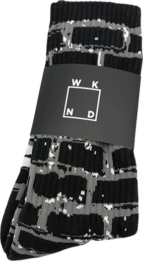 WKND BRICK CREW SOCK BLACK