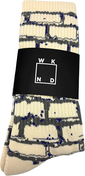 WKND BRICK CREW SOCK CREAM