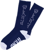 WKND HEART CREW SOCK NAVY