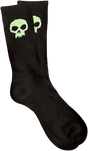 ZERO SKULL CREW SOCKS BLACK/GLOW 1pr