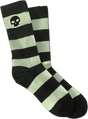 ZERO SKULL CREW SOCKS GLOW/BLK STRIPES 1pr