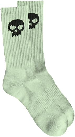 ZERO SKULL CREW SOCKS GLOW/BLK 1pr