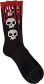 ZERO 3 SKULL BLOOD CREW SOCKS BLACK 1pr