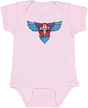DOGTOWN WINGS ONESIE 6M PINK