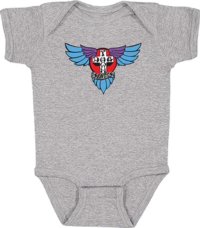 DOGTOWN WINGS ONESIE 12M HEATHER GREY