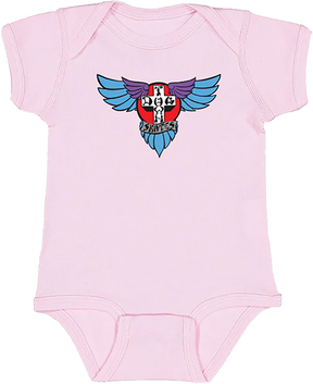 DOGTOWN WINGS ONESIE 12M PINK
