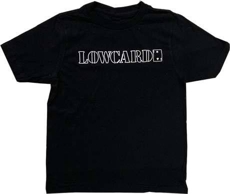 LOWCARD OUTLINE LOGO YTH SS SMALL BLACK