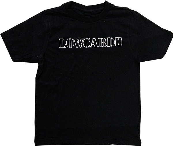 LOWCARD OUTLINE LOGO YTH SS MEDIUM BLACK