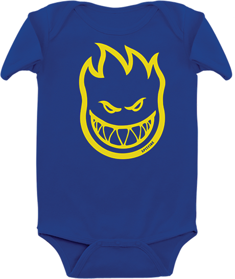 SPITFIRE BIGHEAD INFANT ONESIE 12M ROYAL/YEL
