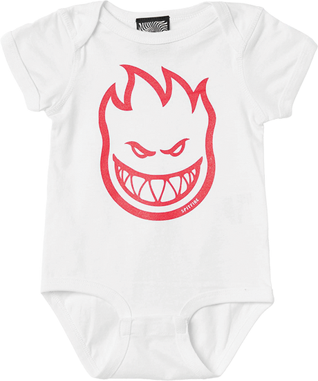 SPITFIRE BIGHEAD ONESIE 24M-WHT/RED