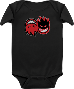 SPITFIRE ETERNAL FILL INFANT ONESIE 6M-BLK/RED/BLK/WHT