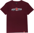 SPITFIRE OLD E DROP BIGHEAD YTH SS M-MAROON/RD/BLK/WT