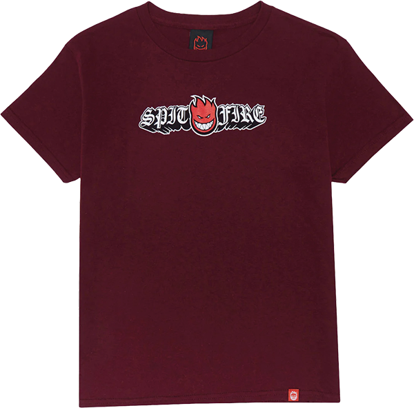 SPITFIRE OLD E DROP BIGHEAD YTH SS L-MAROON/RD/BLK/WT