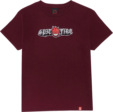 SPITFIRE OLD E DROP BIGHEAD YTH SS L-MAROON/RD/BLK/WT