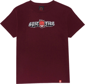 SPITFIRE OLD E DROP BIGHEAD YTH SS XL-MAROON/RD/BLK/WT