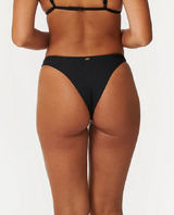Rip Curl Premium Surf Hi Leg Skimpy Swim Bottoms Black
