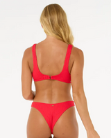 Rip Curl Premium Surf Bralette Swim Top Hibiscus Red