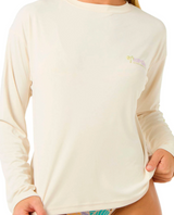 Rip Curl Cala Vadella Surf Rashguard UPF50 Longsleeve Bone M