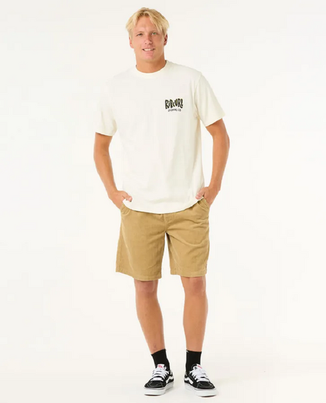 Rip Curl Shield Tshirt Mens Bone M