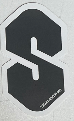 Souvenir S Logo Diecut Black White 3 inch