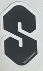 Souvenir S Logo Diecut Black White 3 inch