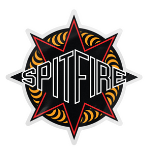 Spitfire Sure Shot Decal Sticker Black Red Yellow 5 inch