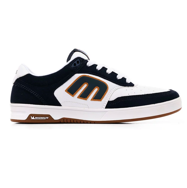Etnies Aurelien Michelin Core Skate Shoes White Navy Gold