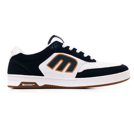 Etnies Aurelien Michelin Core Skate Shoes White Navy Gold 9