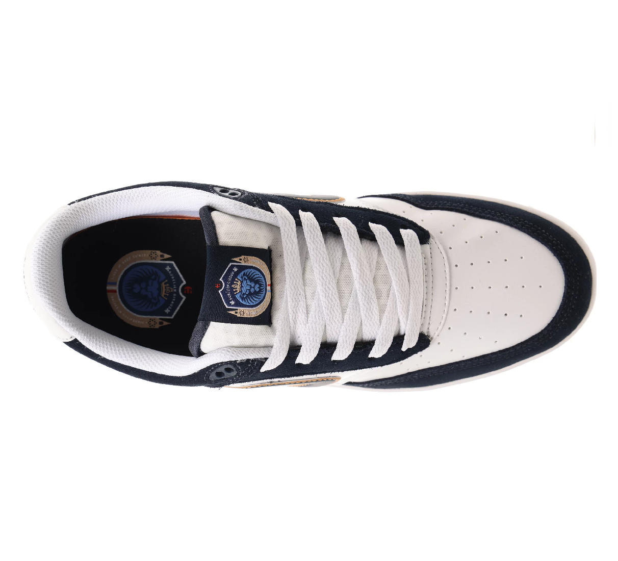 Etnies Aurelien Michelin Core Skate Shoes White Navy Gold