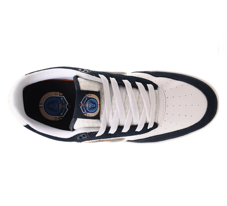 Etnies Aurelien Michelin Core Skate Shoes White Navy Gold
