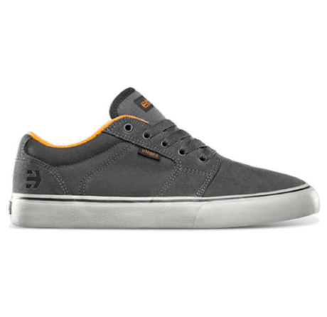 Etnies Barge LS Core Skate Shoes Grey Black Orange 9.5