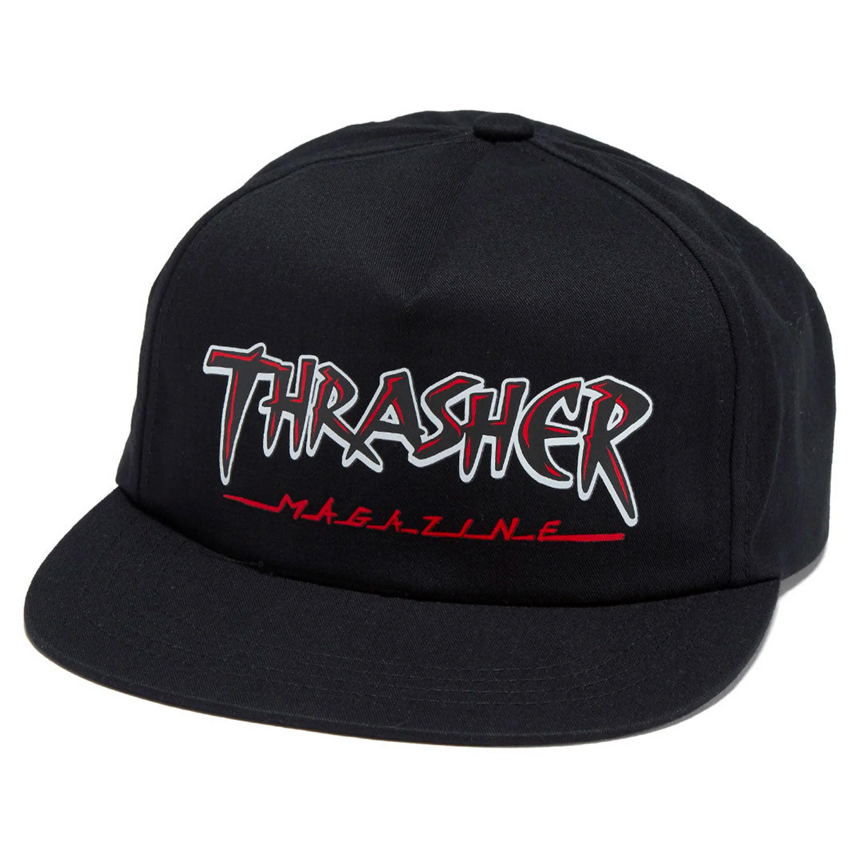 Thrasher Slash Hat Black Snapback