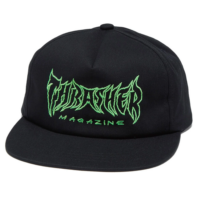 Thrasher Metal Hat Black Snapback