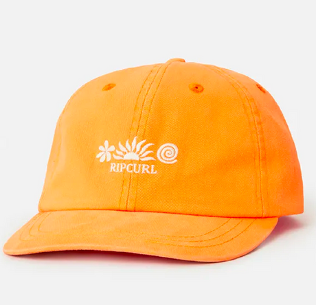 Rip Curl Mixed 6 Panel Cap Womens Light Orange Slide Adjustable