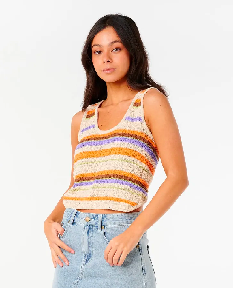 Rip Curl Cala Nights Knit Crop Womens Natural