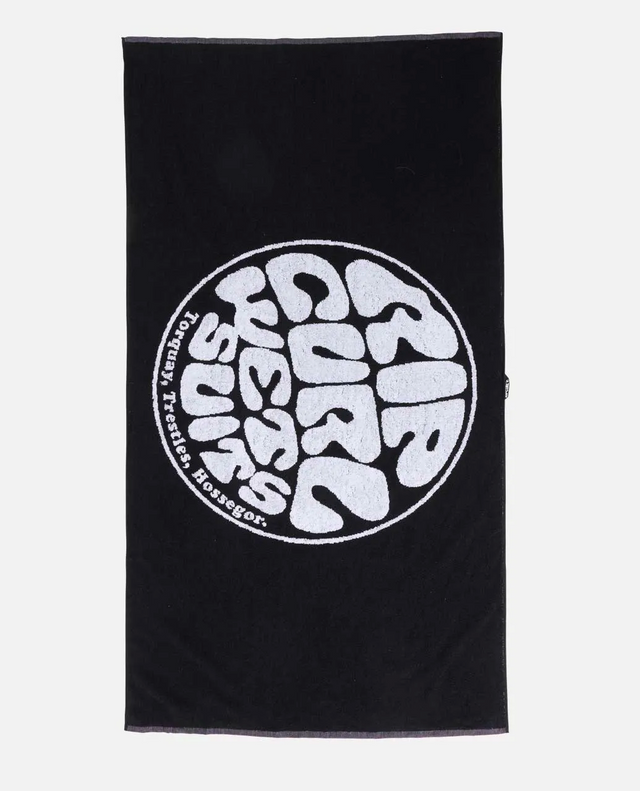 Rip Curl Logos Beach Towel Black White One Size