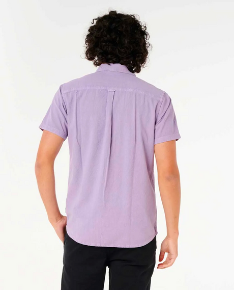 Rip Curl Classic Surf Washed Woven SS Mens Lavendar