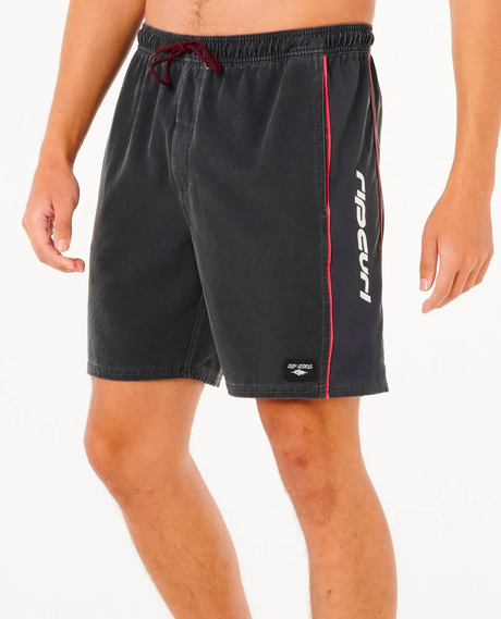 Rip Curl Sidewayz Volley Shorts Mens Black Red
