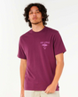 Rip Curl Fade Out Icon SS Tshirt Mens Deep Plum