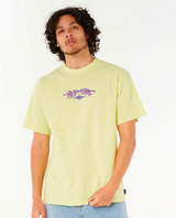 Rip Curl Ray Energy Gnarly Tshirt Mens Lime Wash M