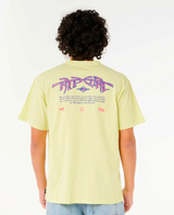 Rip Curl Ray Energy Gnarly Tshirt Mens Lime Wash