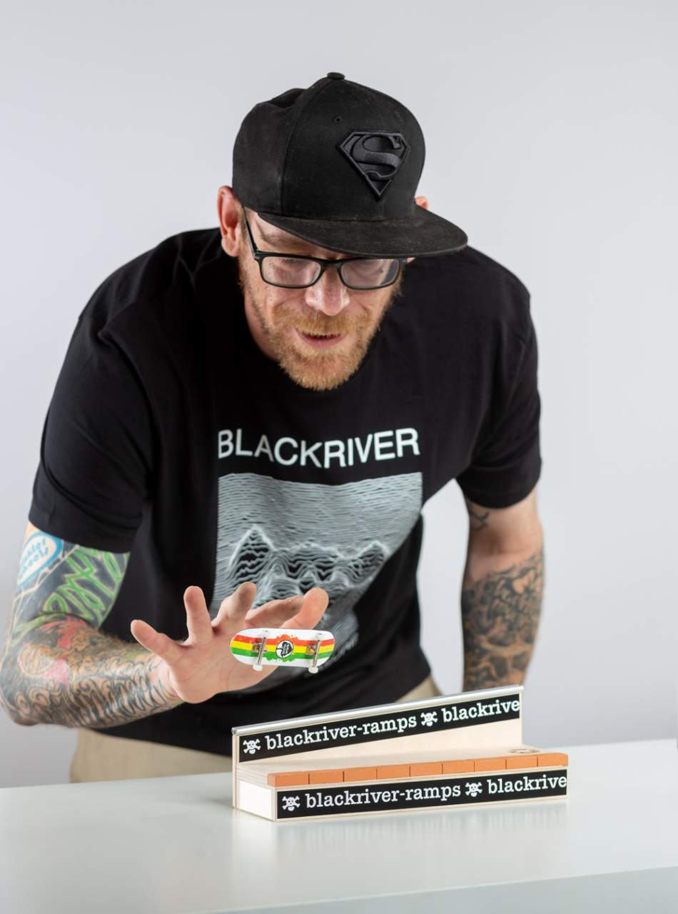 Blackriver BricknRail Fingerboard Ramp Natural 4x11