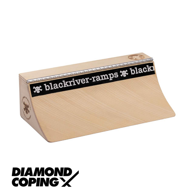 Blackriver Diamond Coping Pocket Quarter XL Fingerboard Ramp Natural 5x10