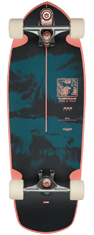 Globe Thumpy Cats Surfskate Skateboard Complete Black Blue 10 x 30