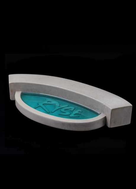 RYSE Fountain Ledge Fingerboard Obstacle Grey Blue 5.25 x 11