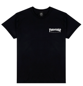Thrasher Little Thrasher Logo Tshirt Black White