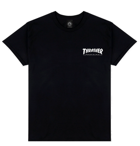 Thrasher Little Thrasher Logo Tshirt Black White