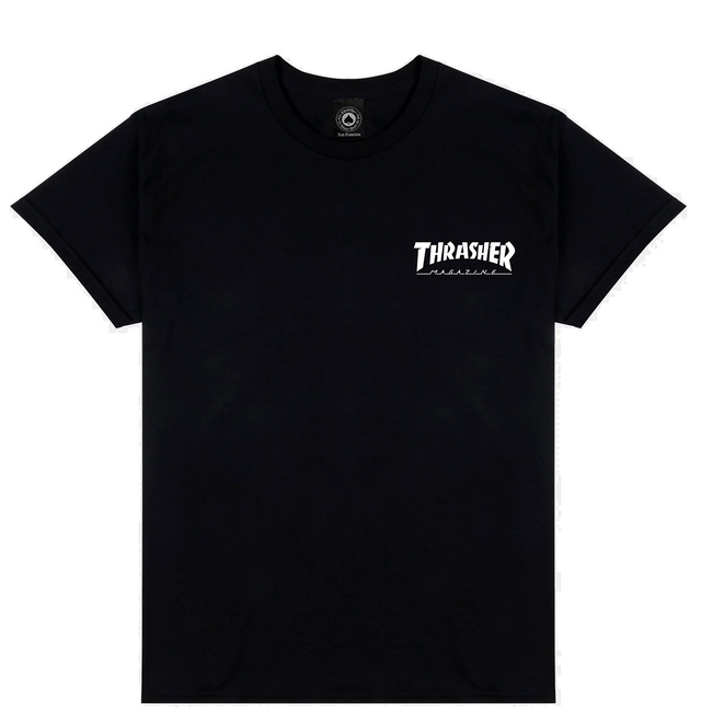 Thrasher Little Thrasher Logo Tshirt Black White