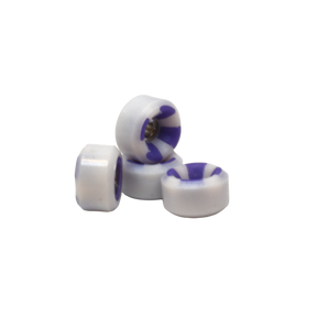 Social Clouds Dual Durometer Pro Fingerboard Wheels Purple White 60d Soft