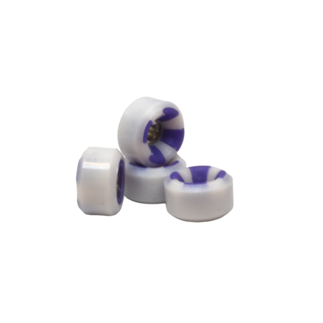 Social Clouds Dual Durometer Pro Fingerboard Wheels Purple White 60d Soft